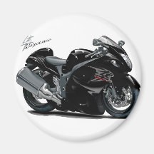 Vélo noir de Hayabusa Magnets Pour Réfrigérateur