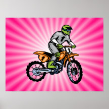 Vélo rose de saleté posters