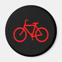 Vélo rouge aimant pour réfrigérateur