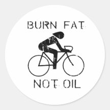VÉLO : T-shirt d'huile de graisse de brûlure pas Autocollants