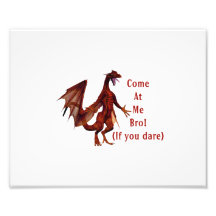 venez à moi rouge de dragon de bro impression photographique