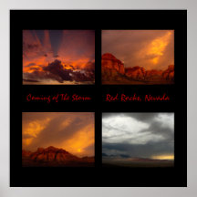 Venez de la tempête, roches rouges, Nevada Posters
