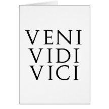 Veni Vidi Vici Cartes De Vœux