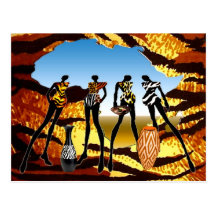 Venir africain de maison cartes postales