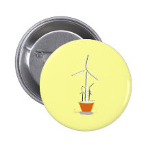 Vent flower power badge avec épingle