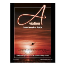 Vente d'affaires de vol d'aviation cartes postales
