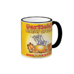 Ventre balloné de Garfield de tasse d'or