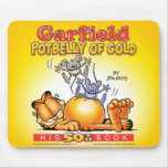Ventre balloné de Garfield d'or Mousepad Tapis De Souris