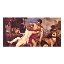Vénus et Adonis, par Tizian (la meilleure qualité) Modèle Pour Photocarte