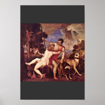 Vénus et Adonis, par Tizian Posters