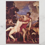 Vénus et Adonis, par Tizian Prospectus Avec Motif