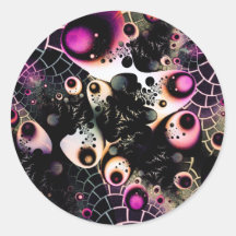Ver commandé de chaos. 2 autocollant rond