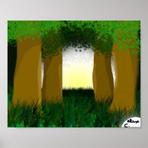 Verger de copie d'arbres posters