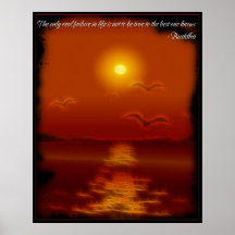 Véritable affiche de citation de Bouddha