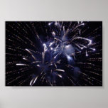 Véritables feux d'artifice bleus posters
