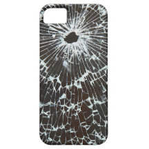 Verre brisé avec le trou de balle coques iPhone 5