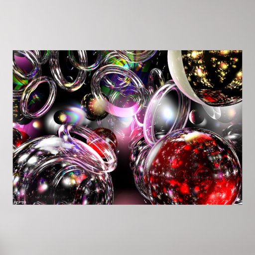 Verre coloré affiche