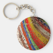Verre d'art d'arc-en-ciel porte-clés