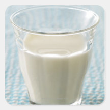 Verre de lait autocollants