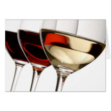 Verre de vin carte de vœux