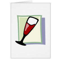 Verre de vin carte de vœux