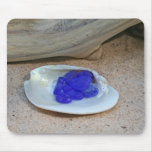 Verre rare de plage de bleu de cobalt tapis de souris