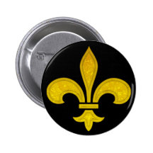 Verre taillé de Fleur De Lis Badge