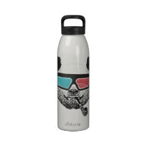 Verres à trois dimensions de panda vintage bouteille d'eau
