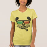 Verres à trois dimensions de panda vintage t-shirts