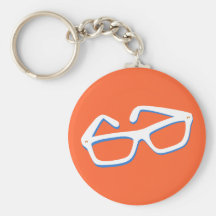 Verres nerd frais dans noir et le blanc porte-clé