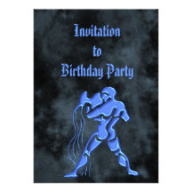 Verseau Invitations Personnalisables