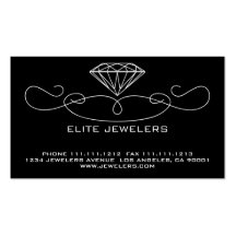 VERSION AVANT ET ARRIÈRE DE DIAMANT ÉLÉGANT DE BIJ CARTES DE VISITE PERSONNELLES
