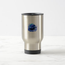 Version bleue graphique vintage de bonsaïs tasse à café