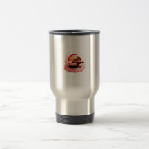 Version vintage de rouge de cool de graphique de b tasse