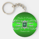Vert argenté Keychain de Grande -Duchesse monogram Porte-clé
