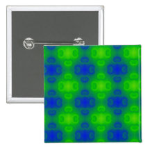 Vert bleu abstrait brouillé badge avec épingle