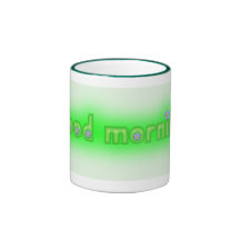 Vert bonjour tasse à café