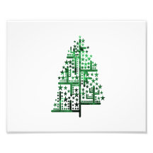 Vert d'arbre de Noël des formes chinées Impression Photo