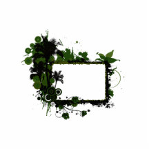 Vert de cadre de palmier et black.png découpages en acrylique