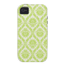 vert de chaux et motif élégant crème de damassé coques vibe iPhone 4
