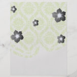 vert de chaux et motif élégant crème de damassé prospectus en couleur