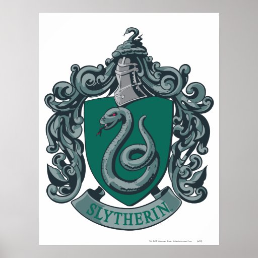 Vert de crête de Slytherin Posters