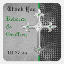 Vert de croix celtique, noir, épousant l'autocolla