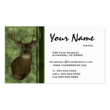 Vert de ~ de cartes de visite d'empaillage de cerf modèle de carte de visite