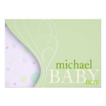 Vert de faire-part de bébé