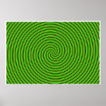 Vert de Hypno d'illusion optique Affiche