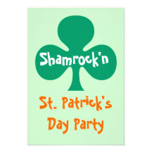 Vert de Kelly d'invitation de partie de shamrock'n