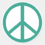 vert de paix autocollant rond
