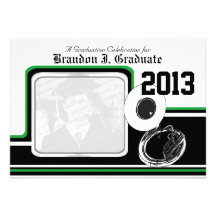 Vert de photo d'obtention du diplôme de sousaphone invitations