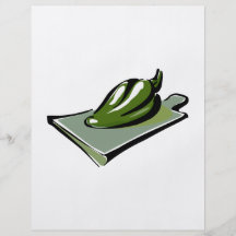 Vert de poivre sur le graphique de planche à décou prospectus en couleur